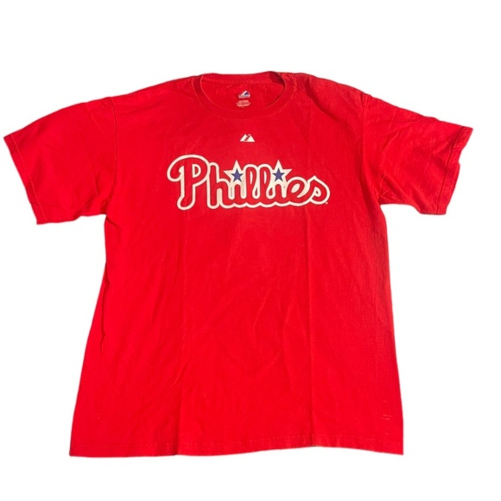 Majestic Philadelphia Phillies Roy Halladay Shirt Large